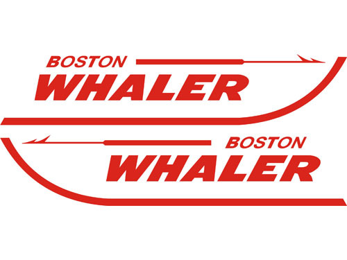 Decalcomanie per barche Boston Whaler fustellate, confezione da 2